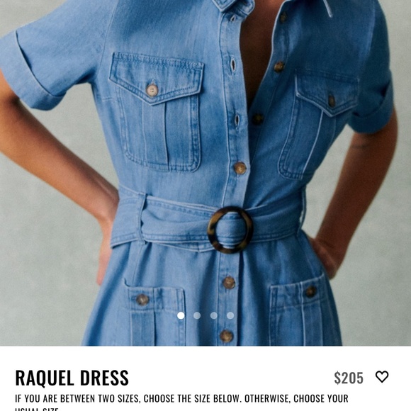 Sezane Raquel Dress Light Blue - Size 10 - Picture 3 of 6